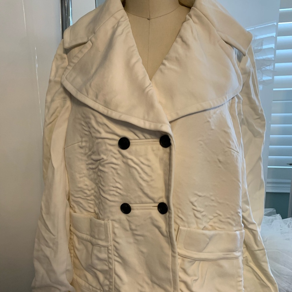 Pink Tartan Double-breasted Peacoat Off-white Size S $700+ Originally